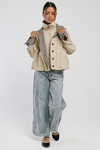 PREORDER  - Colette Oversized Trench Jacket in Khaki