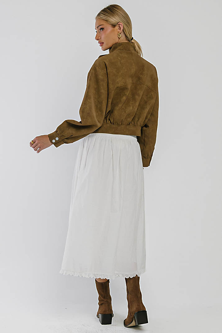 Joelle Buckle Suede Jacket