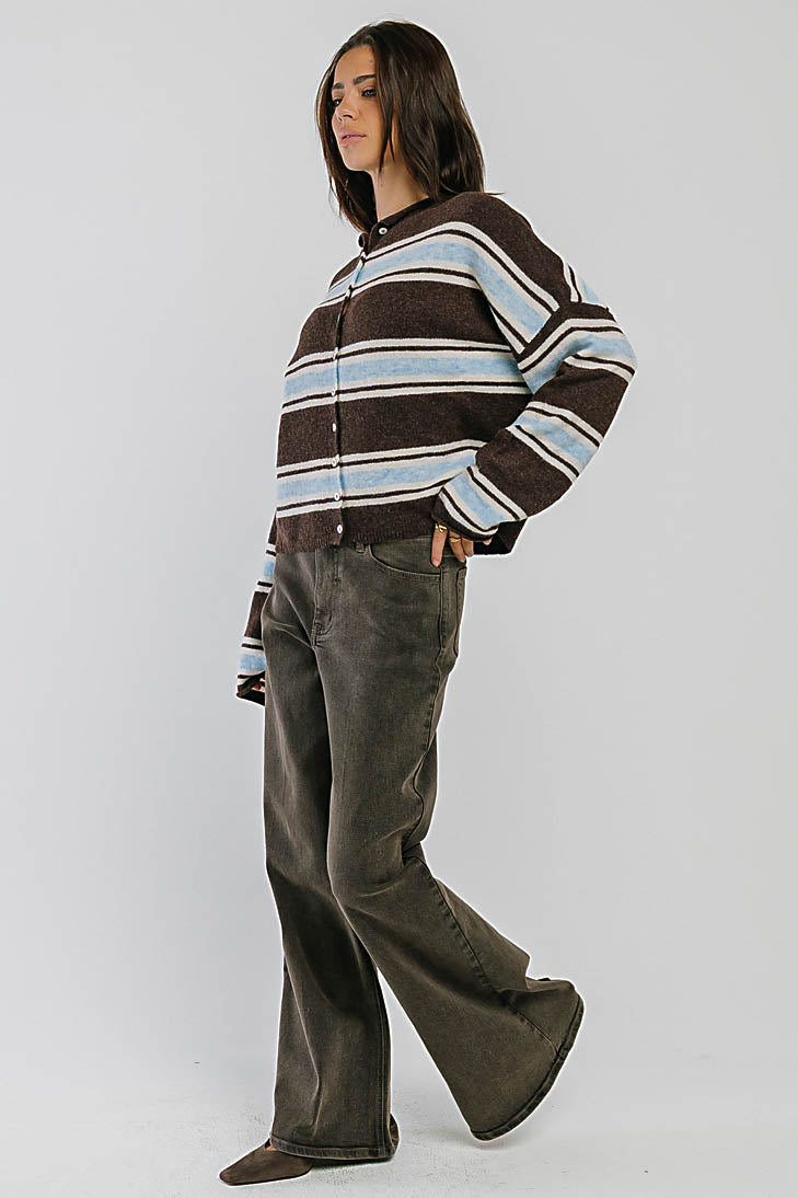 Emilia Striped Sweater in Brown