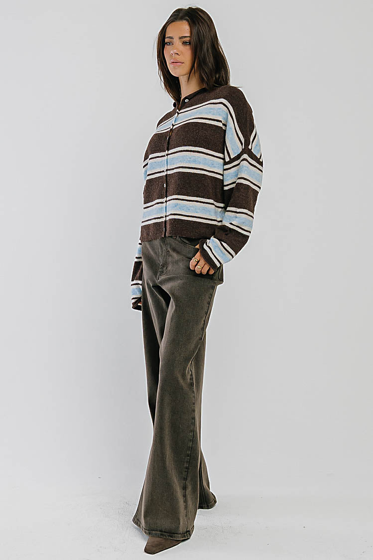 Emilia Striped Sweater in Brown