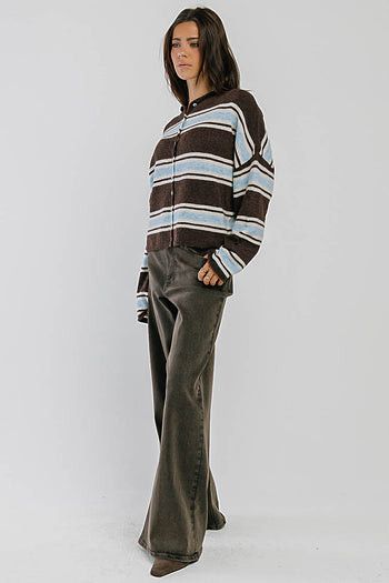 Emilia Striped Sweater in Brown