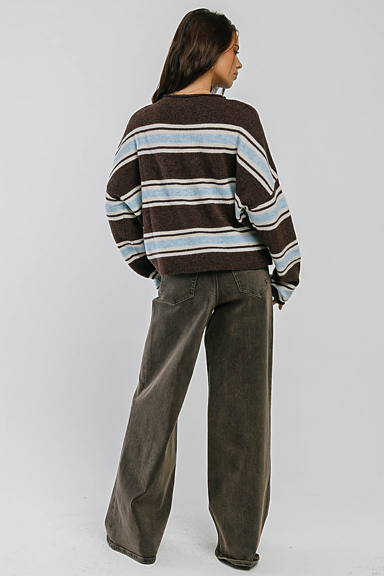 Emilia Striped Sweater in Brown