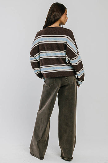 Emilia Striped Sweater in Brown