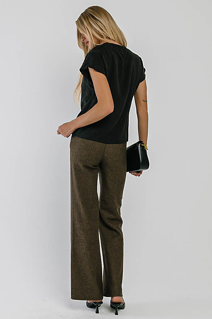 Olivia Cowl Neck Blouse in Black