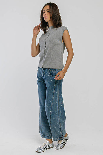 Kadie High Rise Polka Dot Baggy Jeans