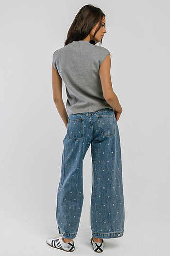 Kadie High Rise Polka Dot Baggy Jeans