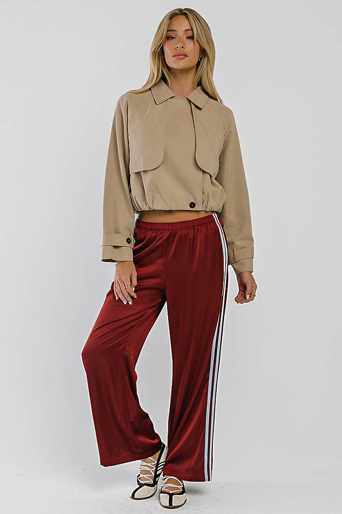 Elena Cropped Bubble Trench Jacket