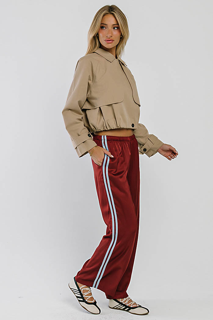 Elena Cropped Bubble Trench Jacket