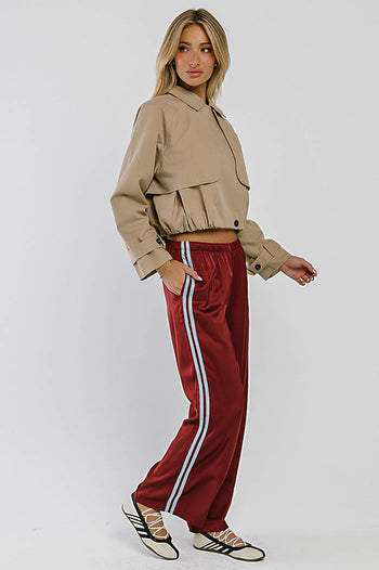Elena Cropped Bubble Trench Jacket