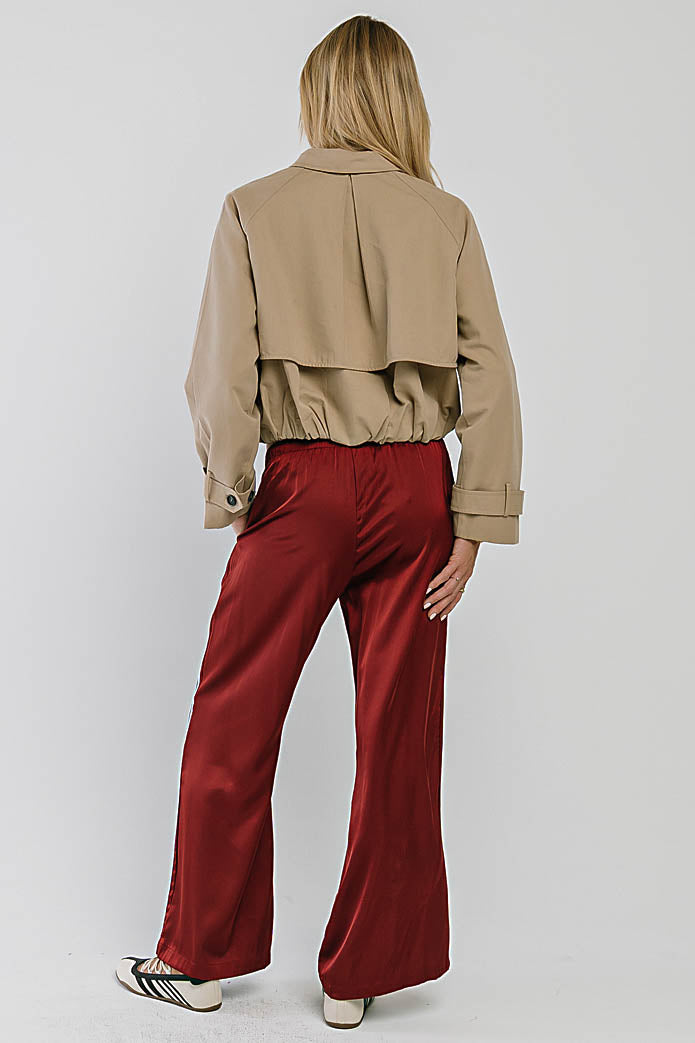 Elena Cropped Bubble Trench Jacket