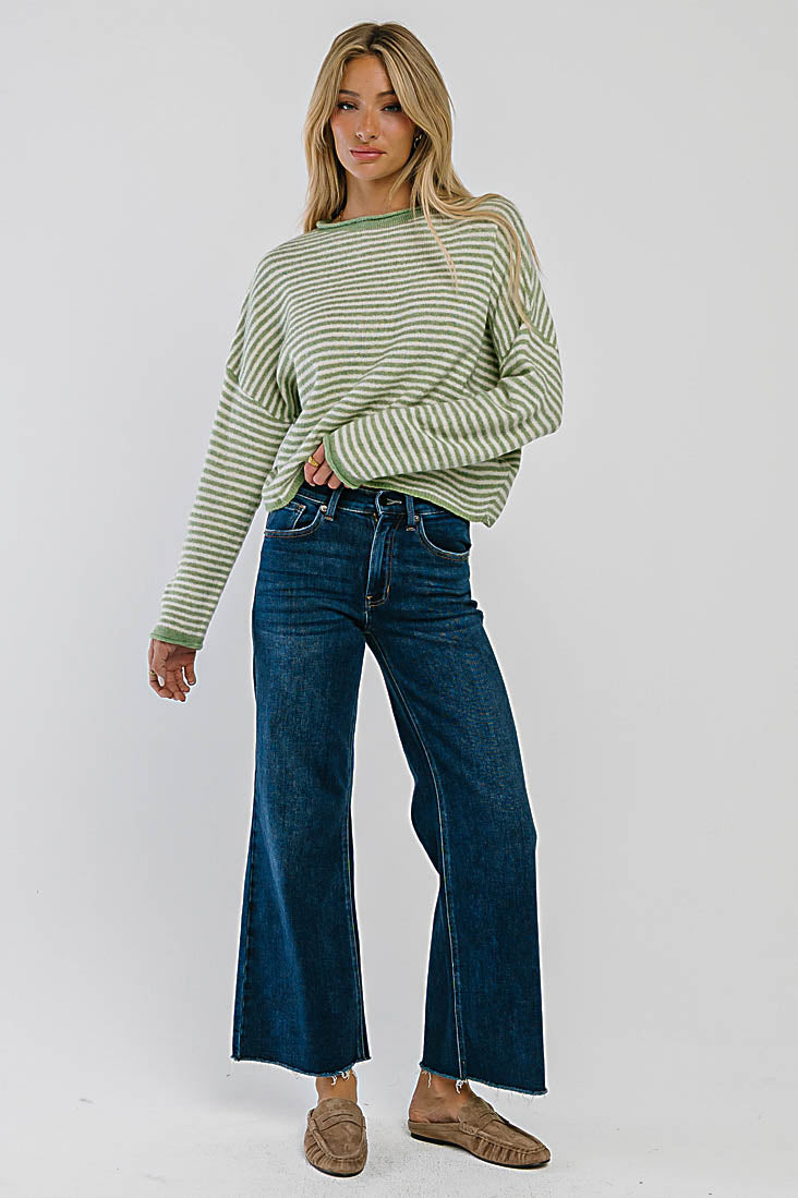 Marcie Striped Sweater in Green
