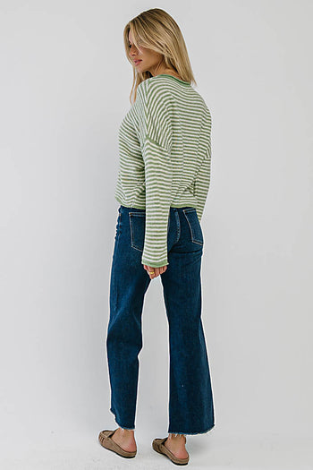 Marcie Striped Sweater in Green