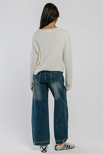 Kadie High Rise Baggy Jeans in Dark Wash