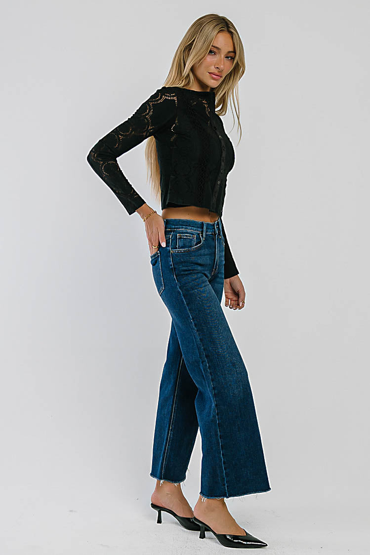 Piper Mid Rise Wide Leg Jeans