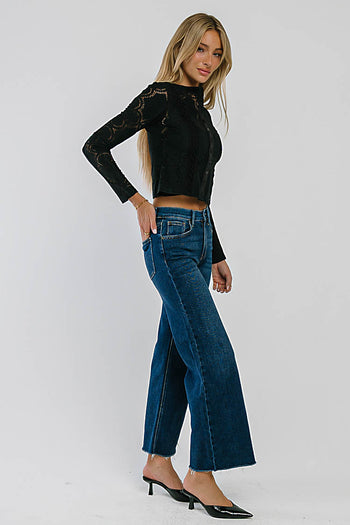 Piper Mid Rise Wide Leg Jeans