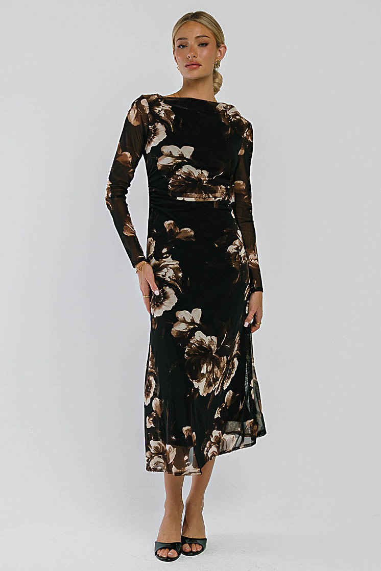 Alana Floral Midi Dress