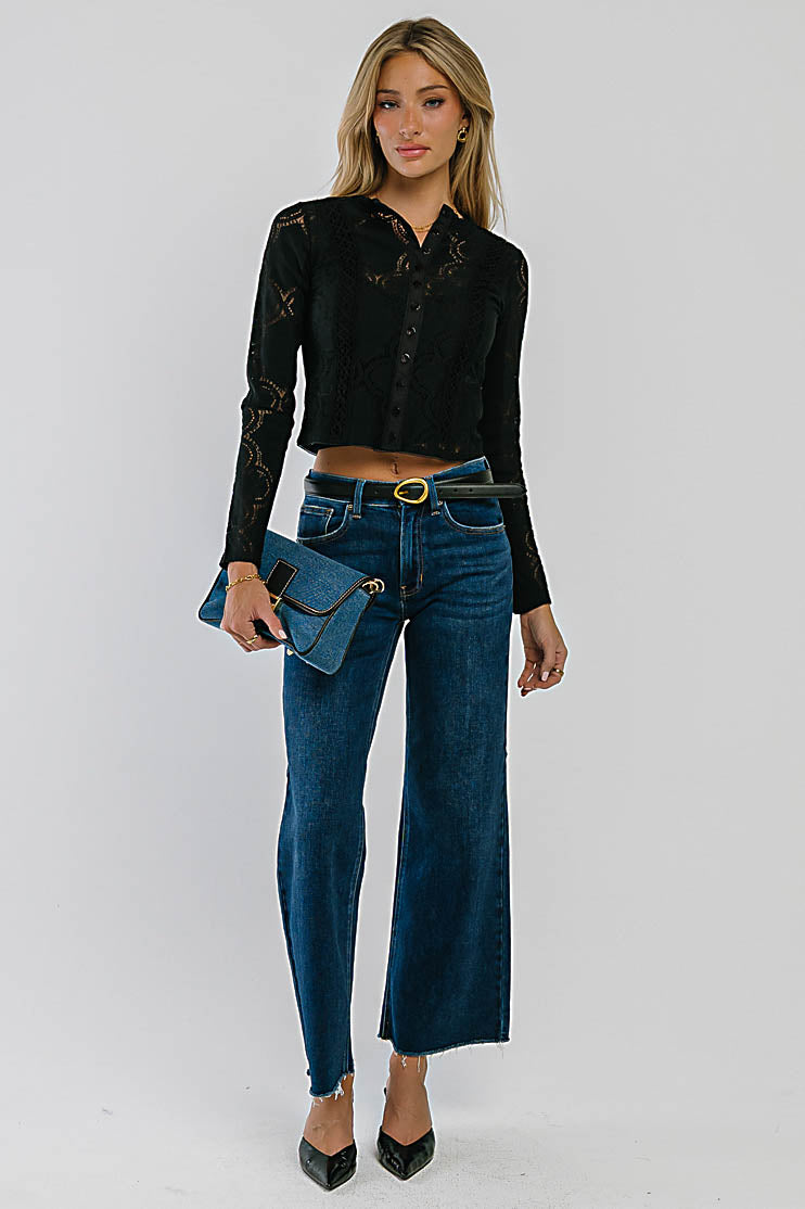 Piper Mid Rise Wide Leg Jeans