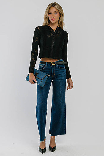 Piper Mid Rise Wide Leg Jeans