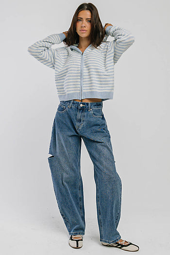 Iris High Rise Barrel Jeans