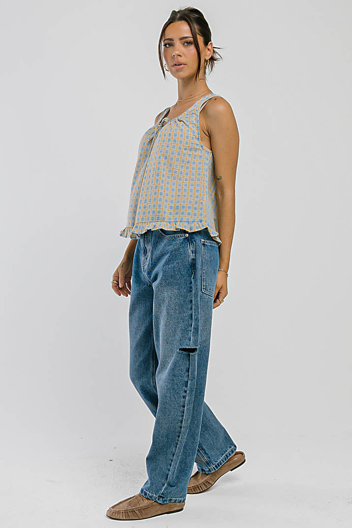 Iris High Rise Barrel Jeans