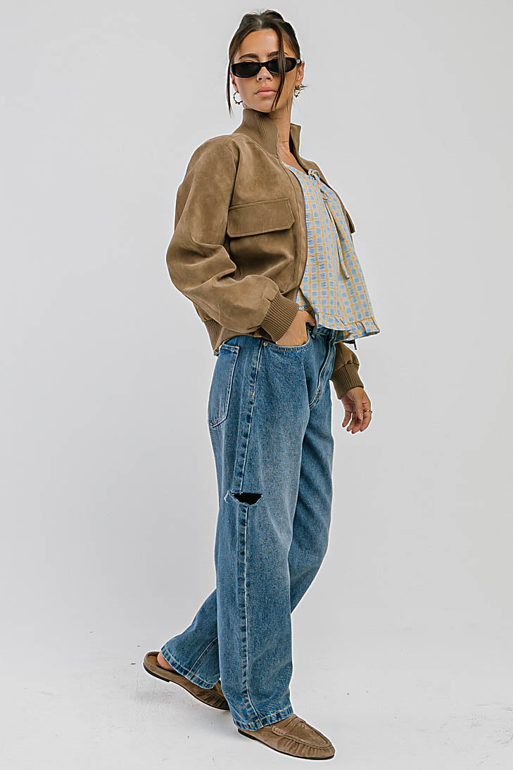 Iris High Rise Barrel Jeans