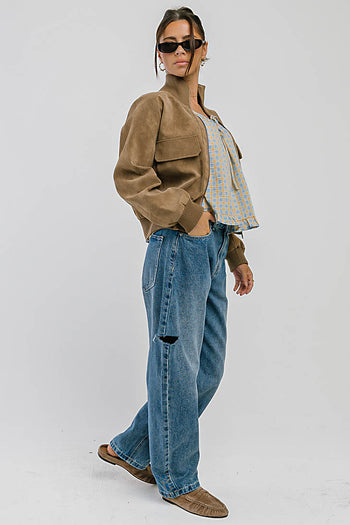 Iris High Rise Barrel Jeans