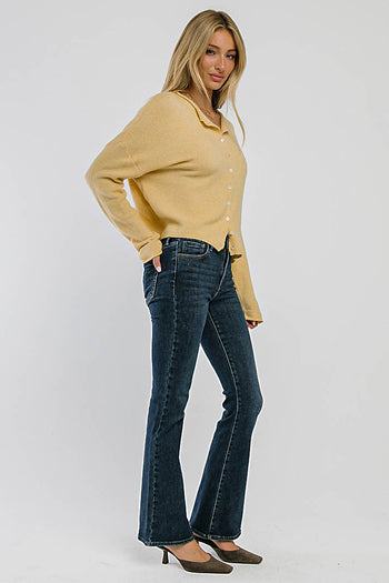 Melanie Mid Rise Flare Leg Jeans