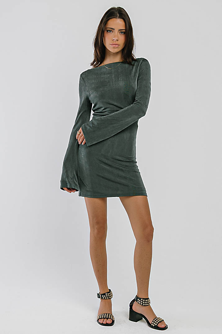 Emery Mini Dress in Teal