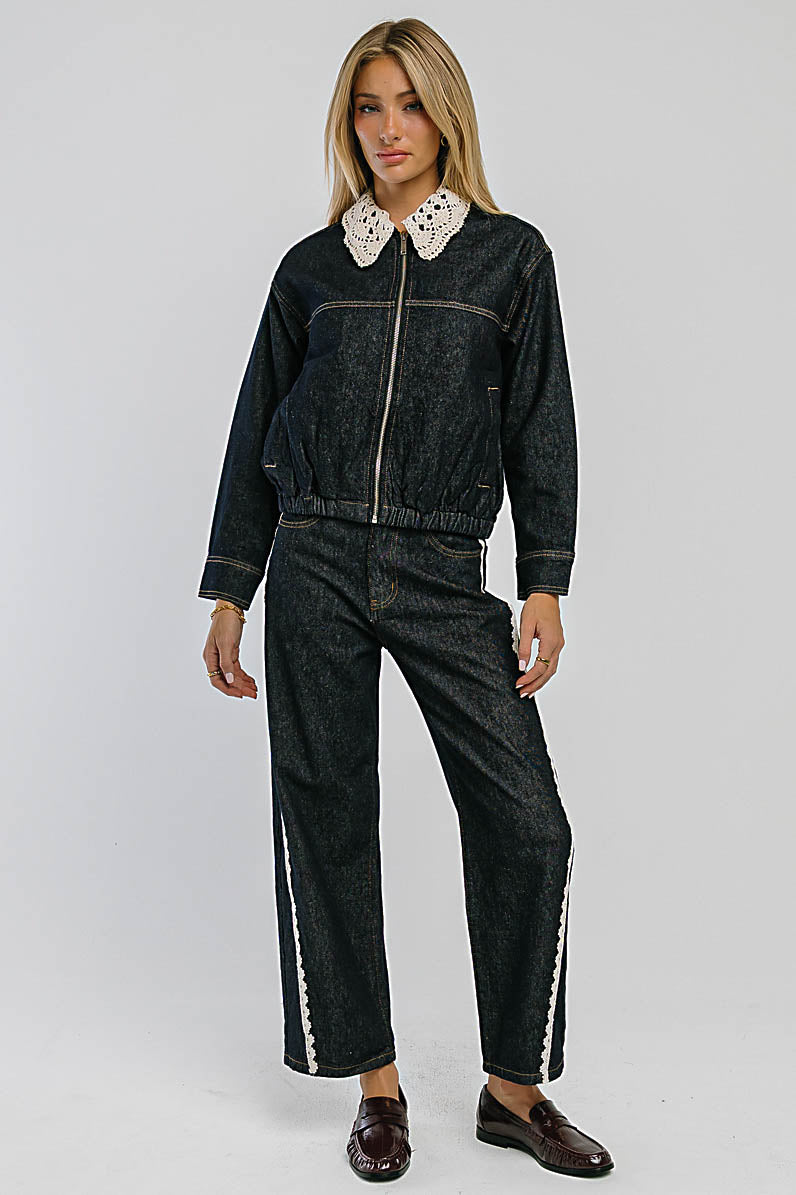 Lucca Collared Denim Jacket