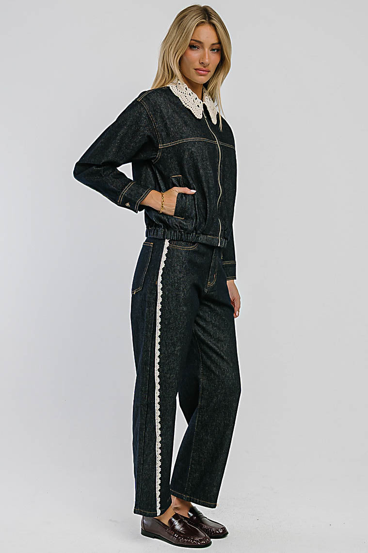 Lucca Collared Denim Jacket