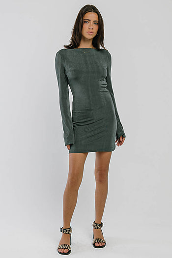 Emery Mini Dress in Teal