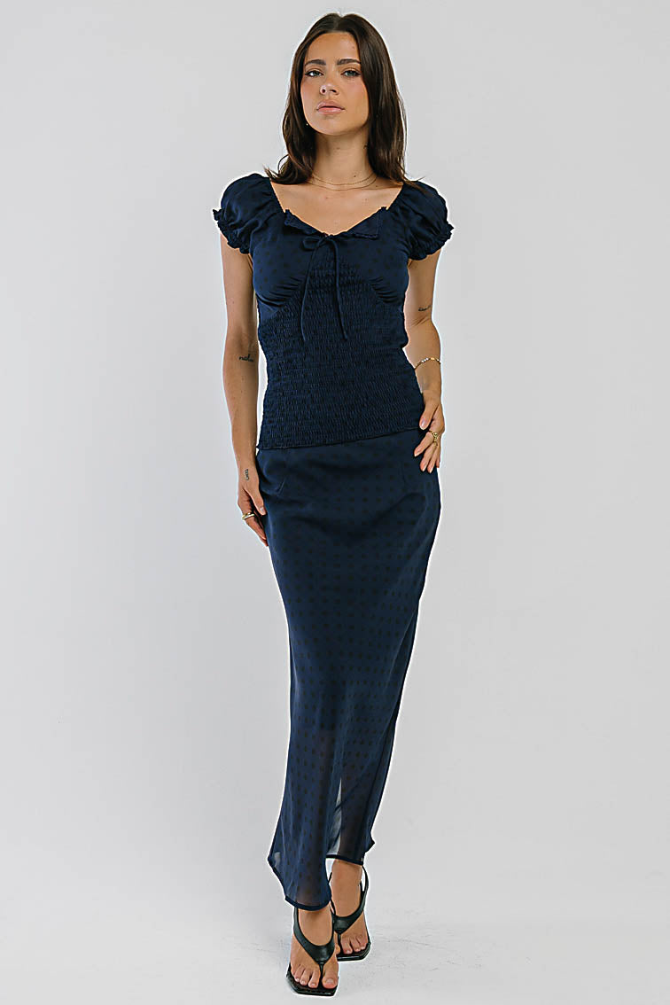 Angelina Maxi Skirt in Navy