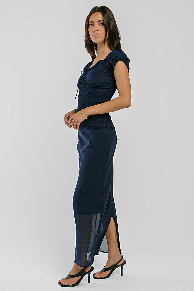 Angelina Maxi Skirt in Navy