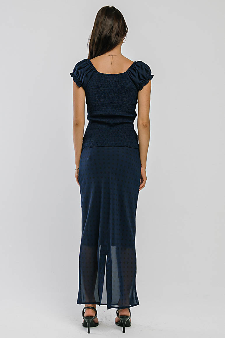 Angelina Maxi Skirt in Navy
