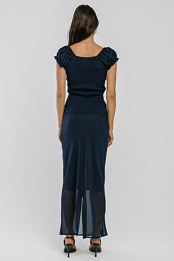 Angelina Maxi Skirt in Navy