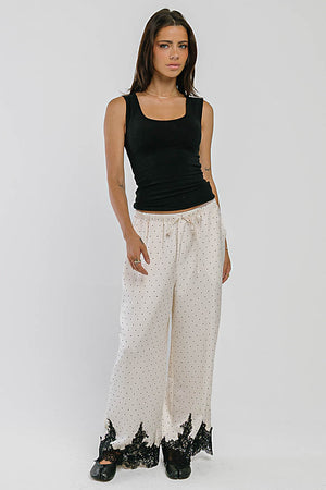 Saylor Polka Dot Pants in Ivory
