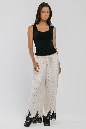 Saylor Polka Dot Pants in Ivory