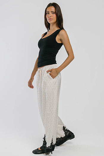 Saylor Polka Dot Pants in Ivory
