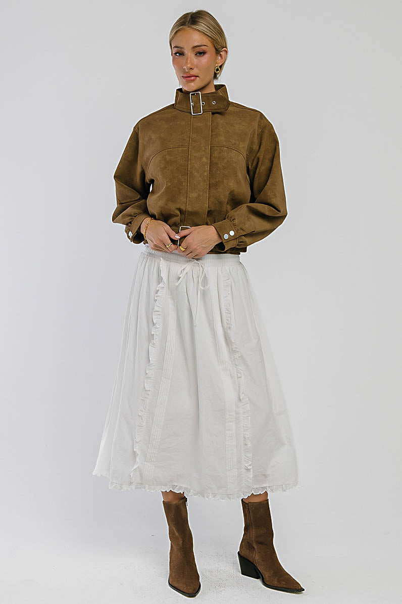 Joelle Buckle Suede Jacket