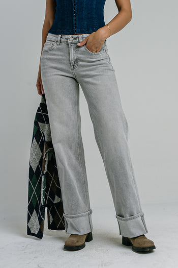 Vinnie Mid Rise Wide Leg Jeans