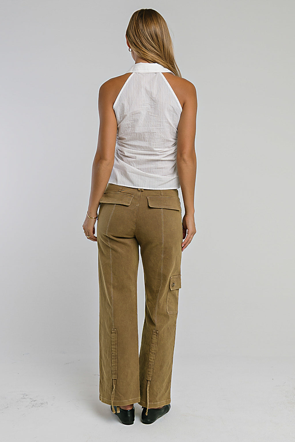 Terri Pinstripe Halter Top