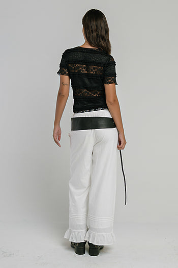 Alora Wide Leg Pants in Ivory