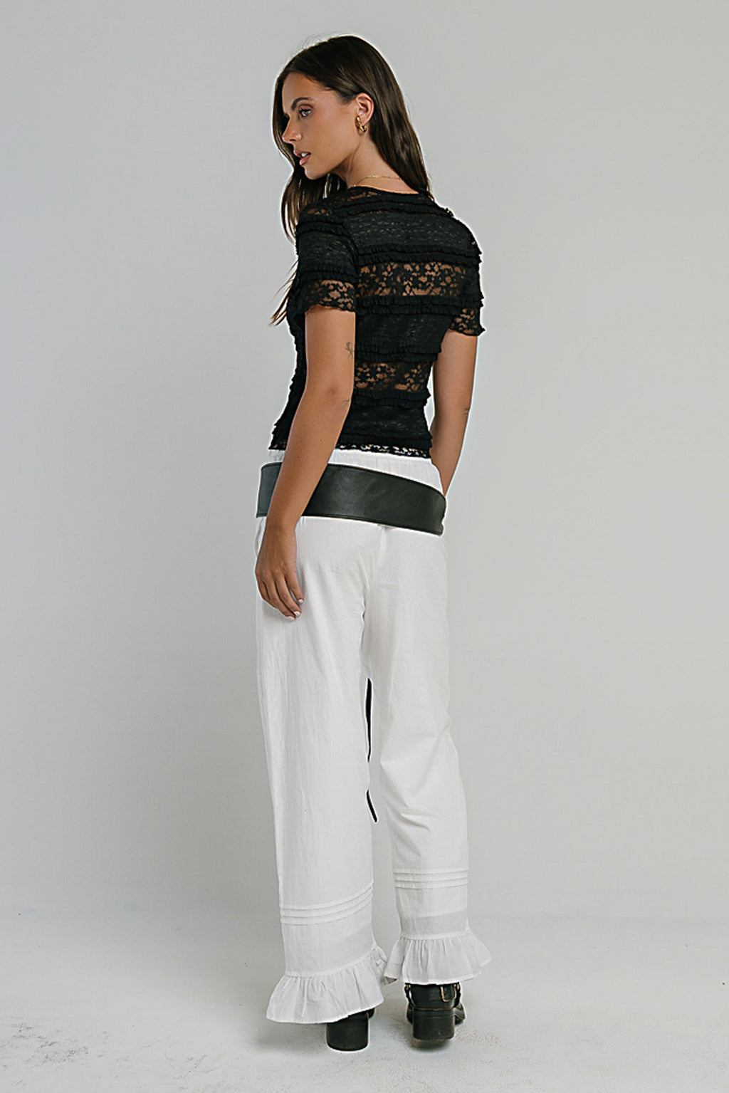 Alora Wide Leg Pants in Ivory
