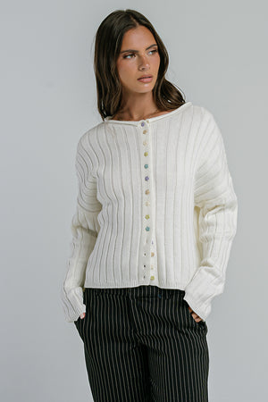Kora Star Button Up Sweater