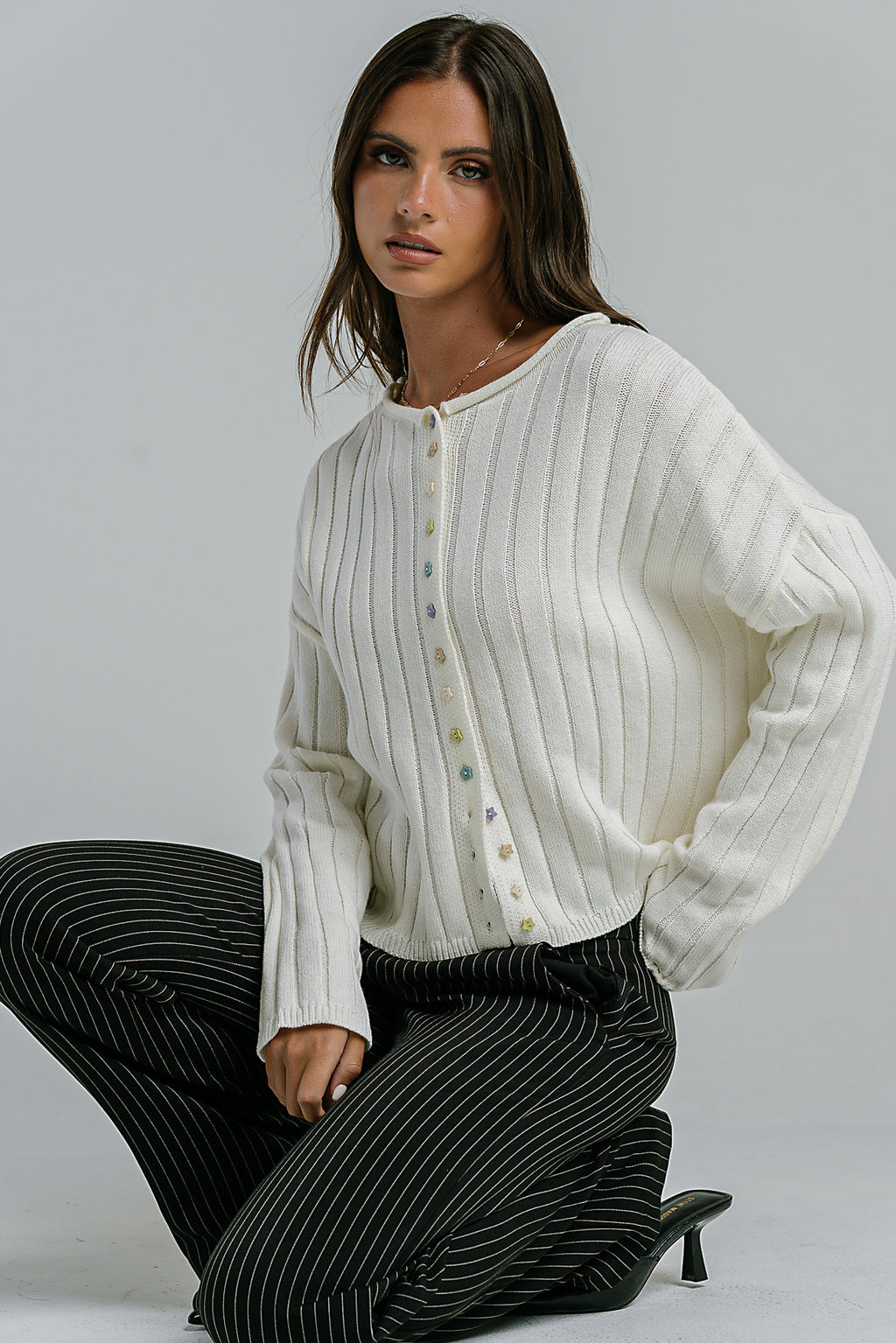 Kora Star Button Up Sweater
