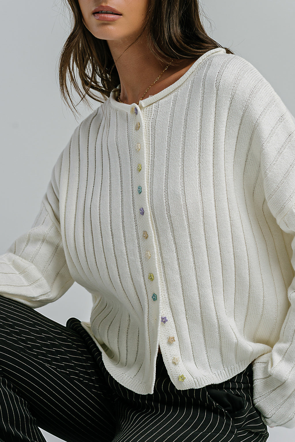 Kora Star Button Up Sweater