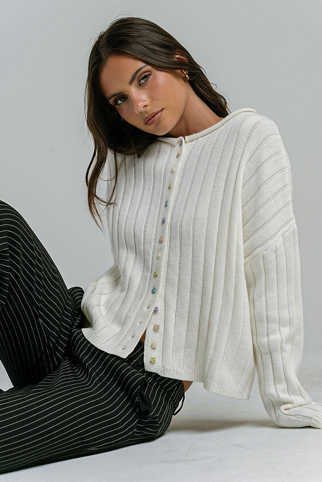 Kora Star Button Up Sweater