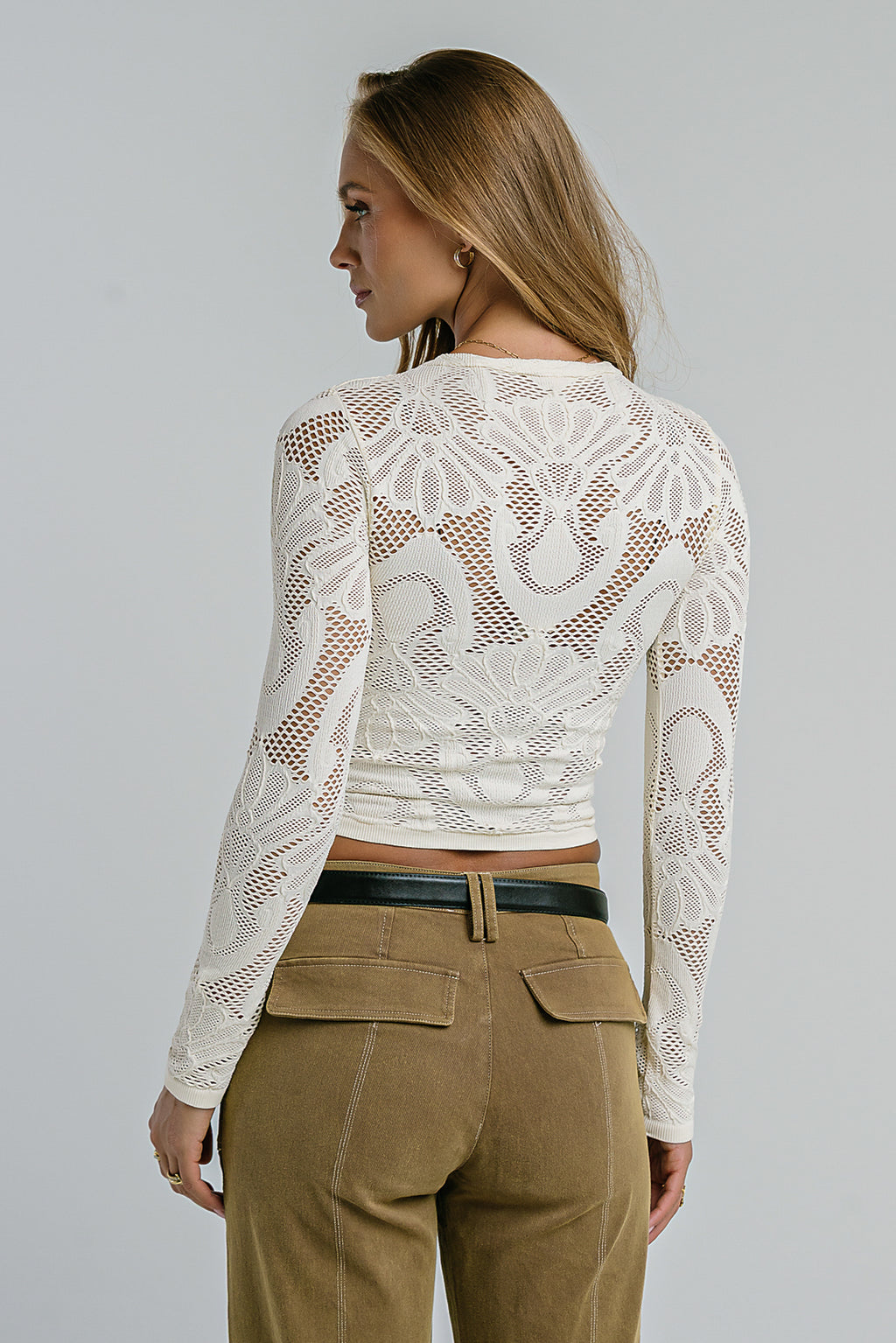 Reyna Textured Top in Cream