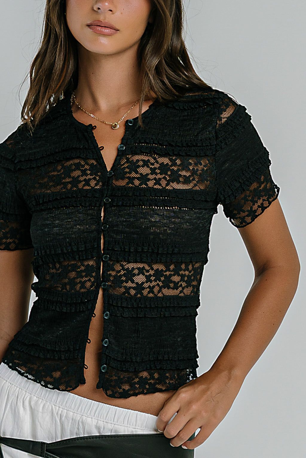 Lexie Lace Blouse in Black