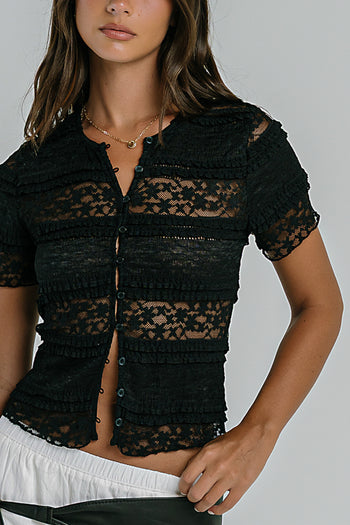 Lexie Lace Blouse in Black